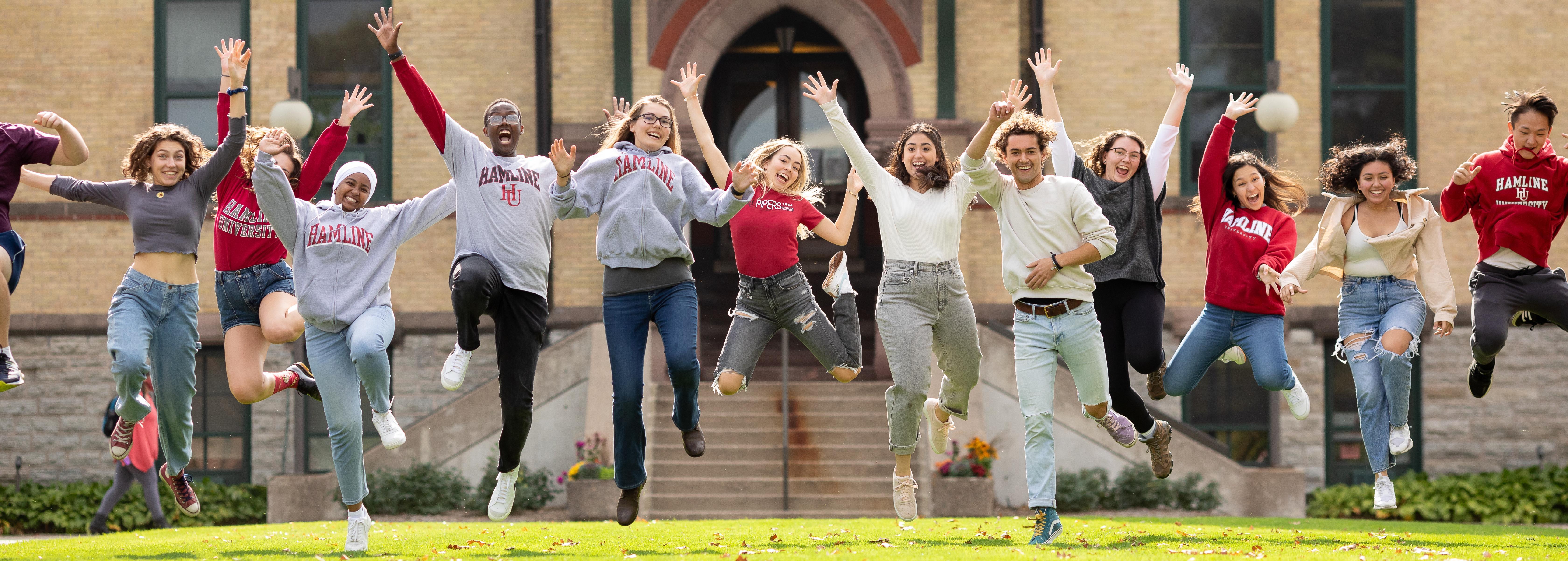 Students Jumping